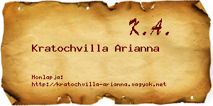 Kratochvilla Arianna névjegykártya